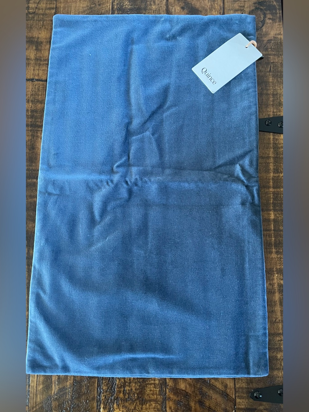 NWT Quince Cotton Velvet Pillow Cover, 12 X 20 (Blue)